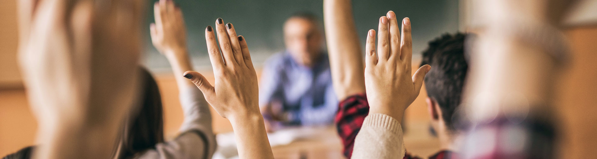 raised hands in class